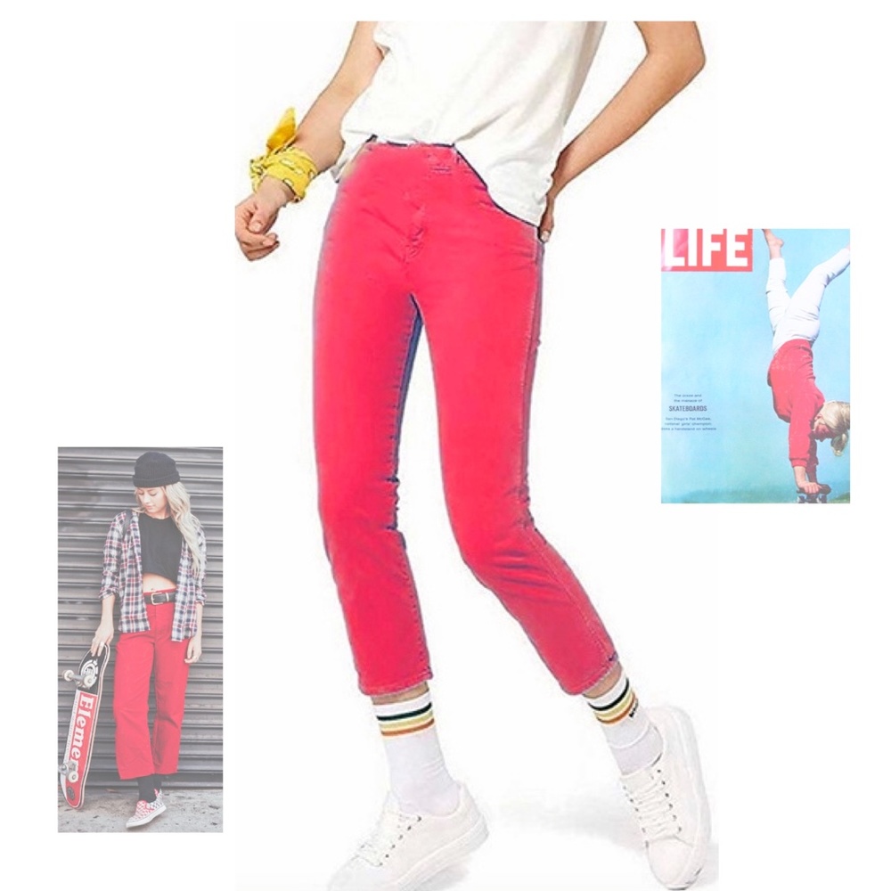 VENICE BEACH THROW BACK WRANGLER 70TH ANNIVERSARY CROPPED SKATER JEANS NWT 29 - Picture 2 of 7